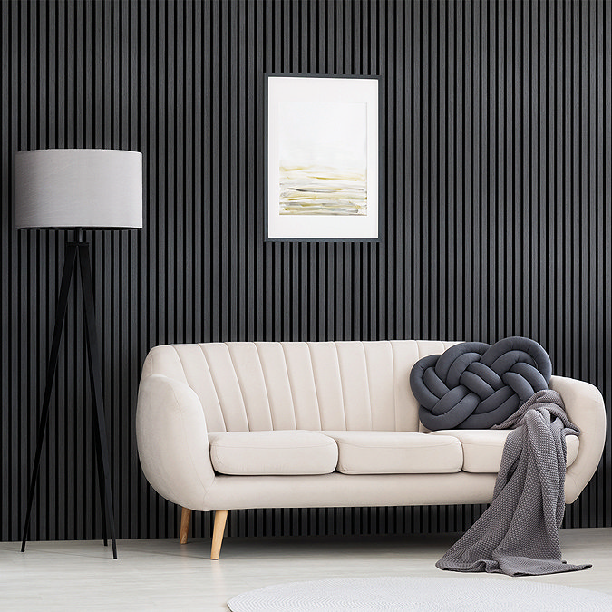 Bolzano Wedgewood Slatted Wood Effect Acoustic Panel 2400 x 600mm