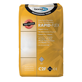 BOND IT Rapid-Flex Flexible Rapid Setting Wall & Floor Tile Adhesive 20kg - Grey - BDTRFB Large Imag