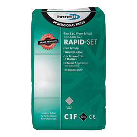 BOND IT RAPID-SET wall & floor Adhesive 20kg - Grey - BDRS20 Large Image