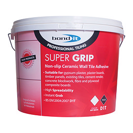 BOND IT Super-Grip Adhesive Paste for Ceramic Wall Tiles - Off White - Various Sizes Large Image