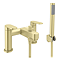 Bosa Bath Shower Mixer Tap with Shower Kit - Brushed Brass