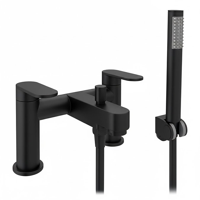 Bosa Bath Shower Mixer Tap with Shower Kit - Matt Black