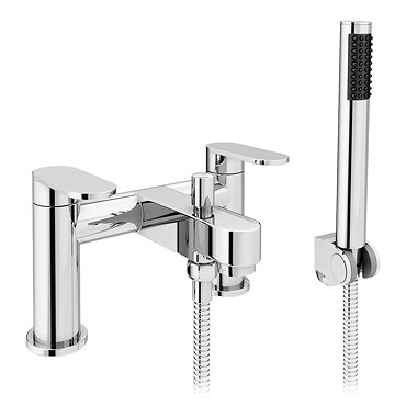 Bosa Bath Shower Mixer Taps with Shower Kit - Chrome  Profile Large Image