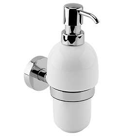 Bosa Ceramic Wall Mounted Soap Dispenser with Holder