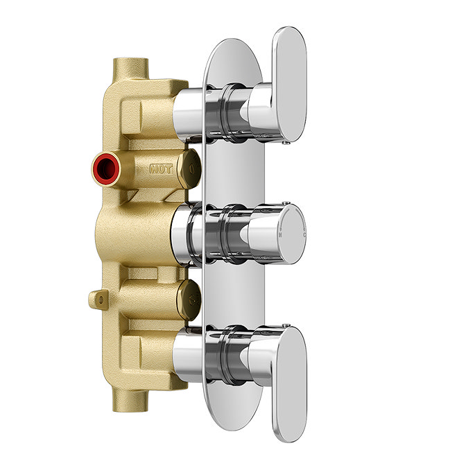 Bosa Concealed Thermostatic Valve with Fixed Shower Head + 4 Body Jets Newest Large Image