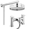 Bosa Modern Bath Shower Mixer Inc. Overhead Rainfall Shower Head Large Image
