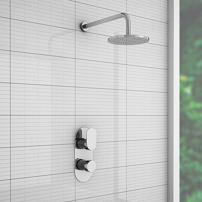 Bosa Modern Shower Package with Concealed Valve + Head Large Image