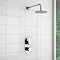 Bosa Modern Twin Concealed Thermostatic Shower Valve  Feature Large Image
