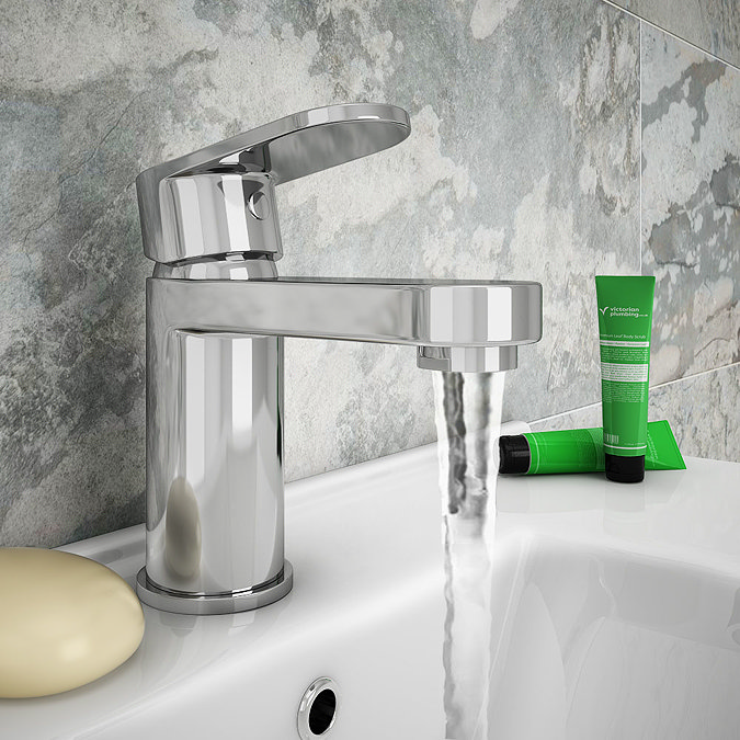Bosa Mono Basin Mixer Tap with Waste - Chrome  Feature Large Image