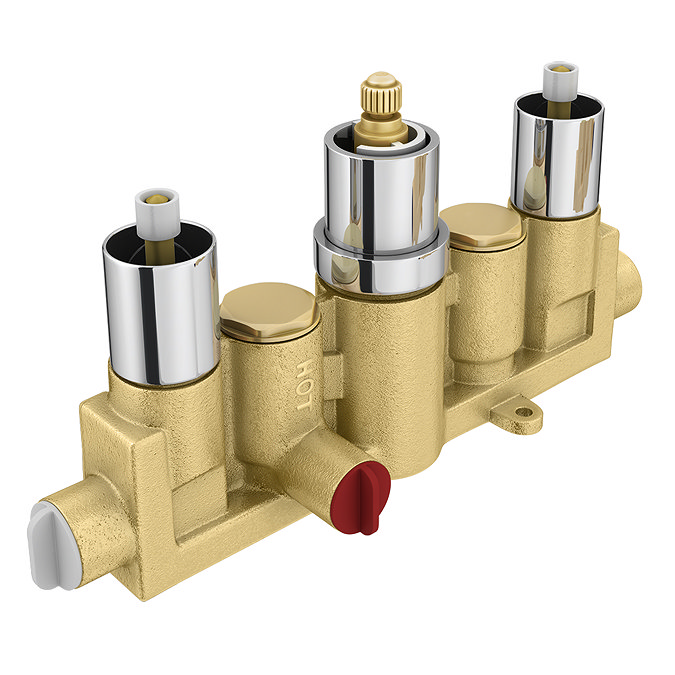 Triple Concealed Thermostatic Shower Valve