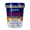 Close-up view of Bostik Cementone Fire Cement 2kg tub showing product label and container.