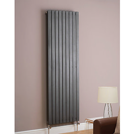Boston Straight Designer Radiator - Anthracite Large Image