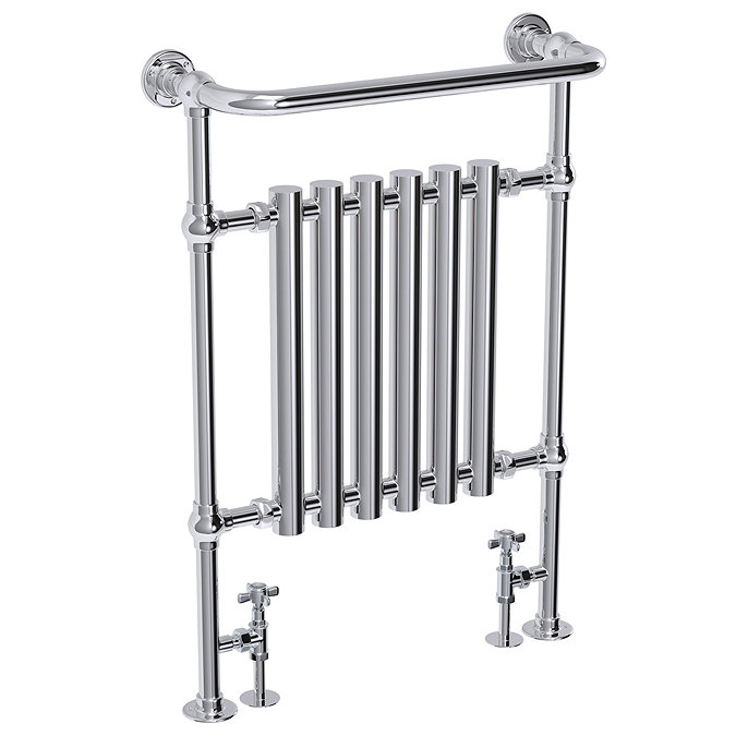 Boston Traditional 952 x 659mm Chrome Towel Rail Large Image