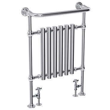 Boston Traditional 952 x 659mm Chrome Towel Rail Profile Large Image