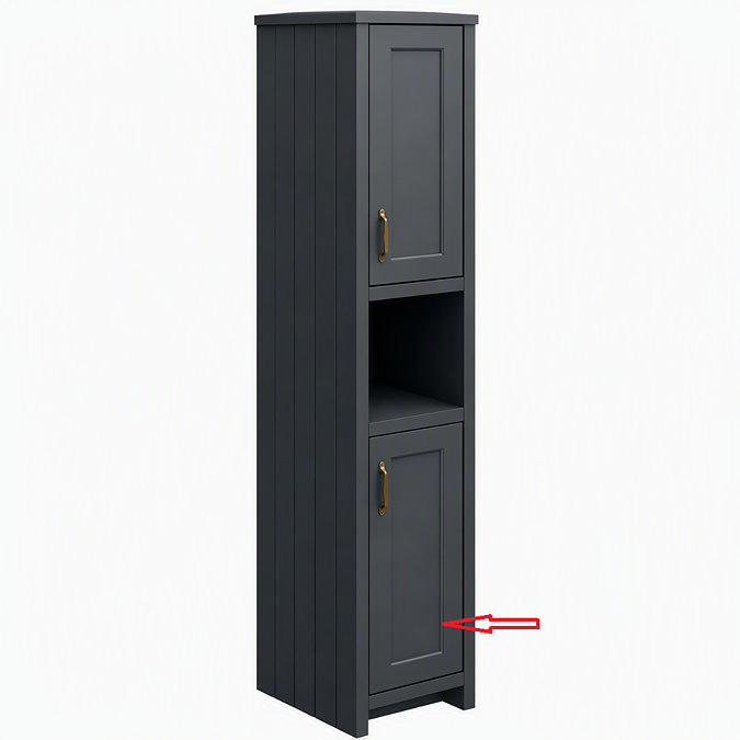 Bottom Door for Chatsworth Traditional Graphite Tall Cabinet