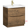 Bottom Drawer Front for Monza 750mm Floor Drawer Vanity Unit Chestnut