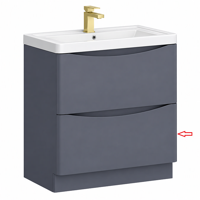 Bottom Drawer Front for Monza 750mm Floor Drawer Vanity Unit Matt Grey