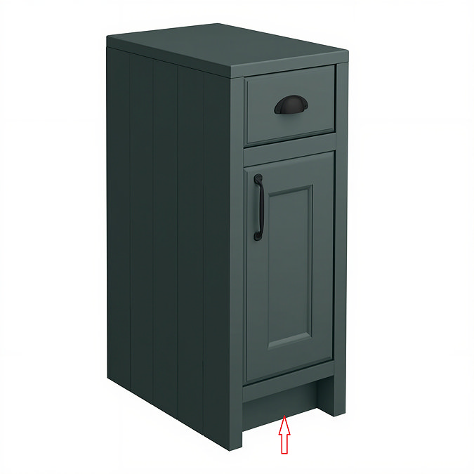 Bottom Plinth for Chatsworth 300mm Green Cupboard Unit