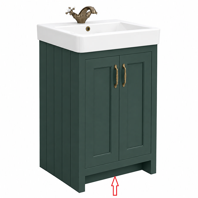 Bottom Plinth for Chatsworth 525mm Traditional Green Vanity Unit