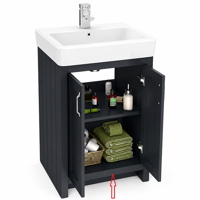 Bottom Shelf for Chatsworth 525mm Traditional Graphite Vanity unit