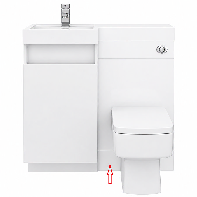 Bottom WC Plinth for Arezzo 900mm Gloss White Combination Bathroom Suite Unit