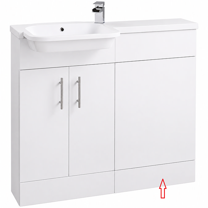 Bottom Plinth for Nova Emporio 1000mm Compact Semi-Recessed Combination Basin and WC Unit