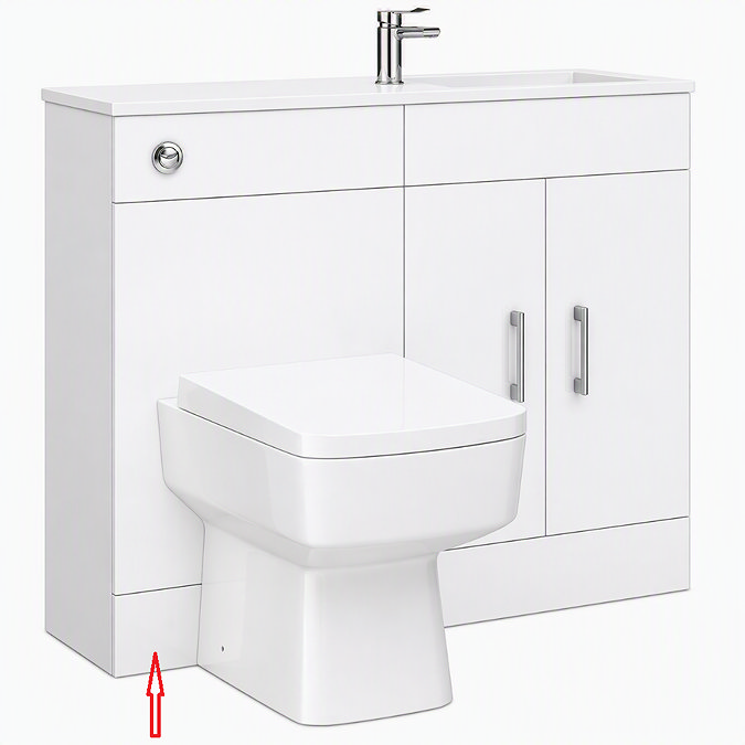 Bottom WC Plinth for Valencia 1000mm Slimline Combination WC Unit