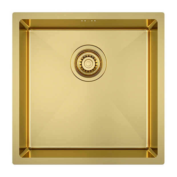 Bower 440 x 440 Brushed Brass 1.0 Bowl Undermount Stainless Steel