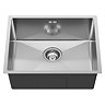 Venice 1.0 Bowl Inset or Undermount Stainless Steel Kitchen Sink 540 x 440mm
