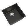 Venice 1.0 Bowl Matt Black Inset or Undermount Composite Kitchen Sink  Feature Large Image