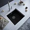 Venice 1.0 Bowl Matt Black Inset or Undermount Composite Kitchen Sink Large Image