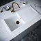 Venice 1.0 Bowl Matt White Composite Kitchen Sink + Chrome Waste Large Image