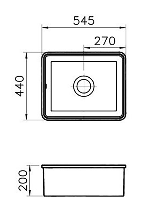 Bower 1.0 Bowl White Ceramic Undermount Kitchen Sink + Waste