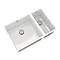 Venice 1.5 Bowl Gloss White Composite Kitchen Sink + Chrome Wastes  Feature Large Image