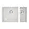Venice 1.5 Bowl Gloss White Composite Kitchen Sink + Chrome Wastes  Standard Large Image