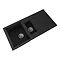 Venice 1.5 Bowl Matt Black Composite Kitchen Sink + Chrome Wastes  Feature Large Image