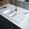 Venice 1.5 Bowl Matt White Composite Kitchen Sink + Chrome Wastes  In Bathroom Large Image