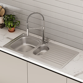 Bower 1000 x 500mm Stainless Steel 1.5 Bowl Kitchen Sink