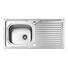 Bower 1000 x 500mm Stainless Steel Single Bowl Kitchen Sink