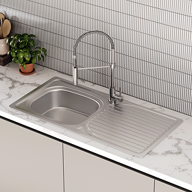 Bower 1000 x 500mm Stainless Steel Single Bowl Kitchen Sink