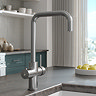 Bower 3-in-1 Instant Boiling Water Tap - Brushed Nickel with Boiler & Filter