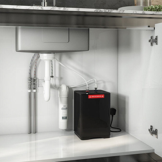 Bower 3-in-1 Instant Boiling Water Tap - Modern Chrome with Boiler & Filter Profile Large Image