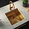 Bower 340 x 430 Brushed Brass 1.0 Bowl Undermount Kitchen Sink