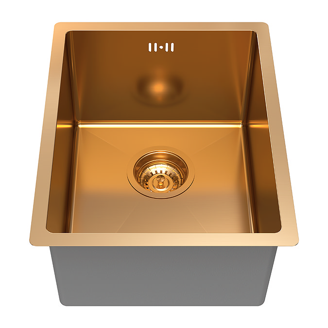 Bower 340 x 430 Brushed Copper 1.0 Bowl Undermount Kitchen Sink