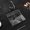 Bower 340 x 430 Brushed Gunmetal 1.0 Bowl Undermount Kitchen Sink