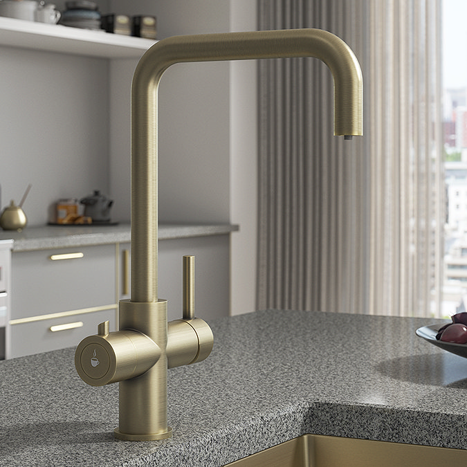 Bower 4-in-1 Instant Boiling Water Tap with Chiller - Brushed Brass