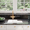 Bower 549 x 441mm 1.5 Bowl White Ceramic Undermount Kitchen Sink LH