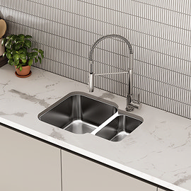 Bower 580 x 440mm Stainless Steel 1.5 Bowl Undermount Kitchen Sink