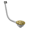 Bower 600 x 450 Brushed Brass Curved Stainless Steel Belfast Kitchen Sink + Waste