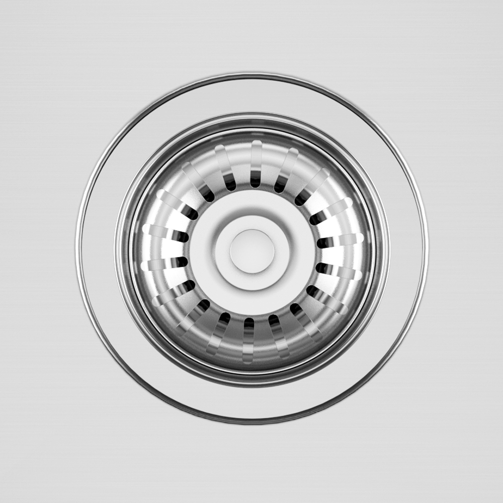 Bower 600 x 450 Brushed Stainless Steel Curved Belfast Kitchen Sink + Waste